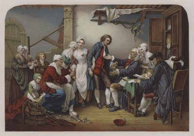 La sposa del villaggio da Jean Baptiste (after) Greuze