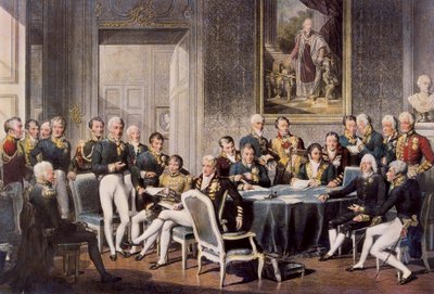 Congresso di Vienna 1814 (incisione colorata) da Jean Baptiste (after) Isabey