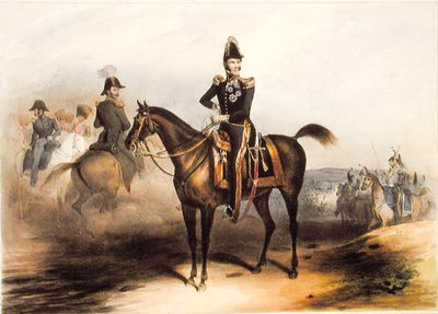 Ritratto equestre di Leopoldo I (1790-1865) Re del Belgio da Jean Baptiste (after) Madou