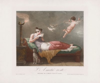 Cupido consegna una lettera d
