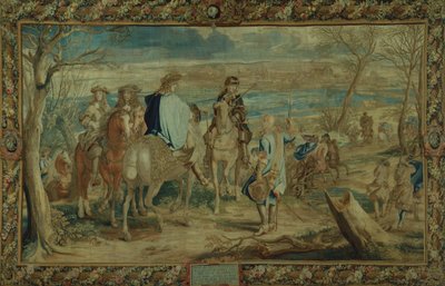 La presa di Dole da parte di Luigi XIV (arazzo) da Jean Baptiste (workshop of) Mozin