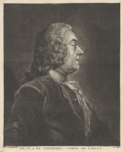Ph. Cl. A. de Thubières, Conte di Caylus da Jean Baptiste André Gautier Dagoty
