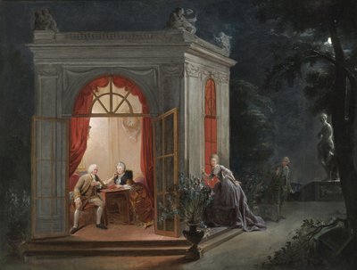 Il contratto di matrimonio da Jean Baptiste André Gautier Dagoty