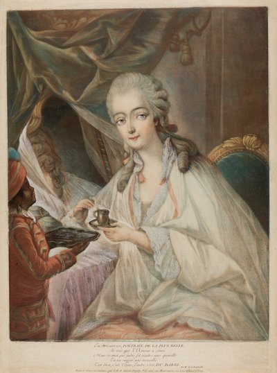 Jeanne Bécu, Comtesse Du Barry, e il suo servitore Zamor da Jean Baptiste Andre Gautier D