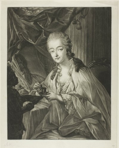 Jeanne Bécu, Comtesse Du Barry, e il suo servitore Zamor da Jean Baptiste Andre Gautier D