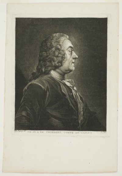 Philippe Claude Tubières, conte di Caylus da Jean Baptiste Andre Gautier D