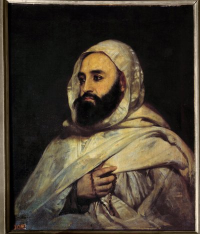Ritratto di Ben Mahi Ed Din Abd El Kader (Abd El-Kader) (1808-1883) Emiro Algerino da Jean Baptiste Ange Tissier