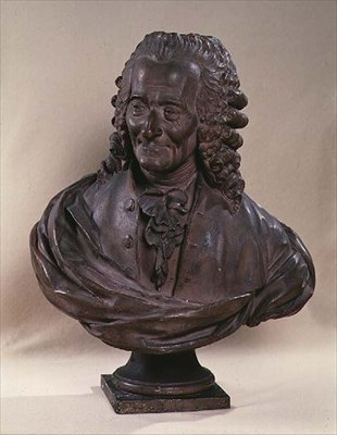 Busto di Voltaire (1694-1778) da Jean Baptiste Antoine Cadet de Beaupre