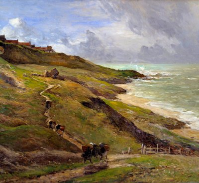 Le rocce di Equihen. Paesaggio della costa bretone. (dettaglio) da Jean Baptiste Antoine Guillemet