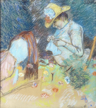 Madame Guillaumin che cuce, 1888 da Jean Baptiste Armand Guillaumin