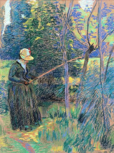 Madame Guillaumin che pesca da Jean Baptiste Armand Guillaumin