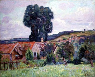 Il villaggio, c.1890 da Jean Baptiste Armand Guillaumin