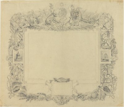 Progetto per una Cornice con un Ritratto del Barone Cuvier da Jean Baptiste Arnout