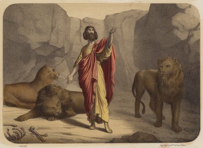 Daniele nella fossa dei leoni da Jean Baptiste Auguste Leloir