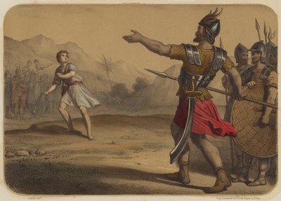 Golia sfida Davide da Jean Baptiste Auguste Leloir