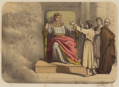 Giuseppe davanti al faraone da Jean Baptiste Auguste Leloir
