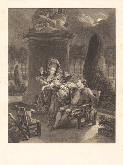 La serata delle Thuileries da Jean Baptiste Blaise Simonet after Pierre Antoine Baudouin