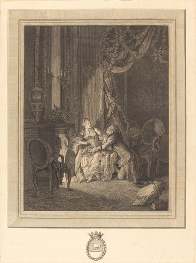 Il pericolo del tête-à-tête da Jean Baptiste Blaise Simonet after Pierre Antoine Baudouin