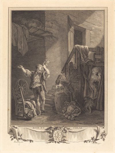 Rosa e Colas da Jean Baptiste Blaise Simonet after Pierre Antoine Baudouin