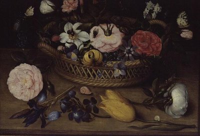 Cesto con fiori da Jean Baptiste Bosschaert
