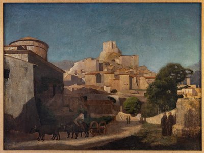 Villaggio nel Lazio da Jean Baptiste Camille (attr.to) Corot