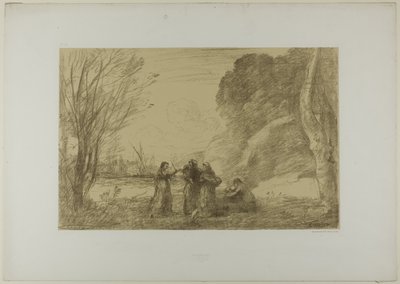 Una famiglia a Terracina da Jean Baptiste Camille Corot
