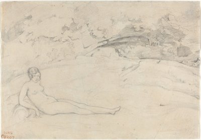 Nudo reclinato in un paesaggio da Jean Baptiste Camille Corot