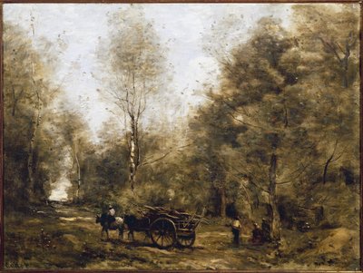 Un sentiero nei boschi di Wagnonville da Jean Baptiste Camille Corot