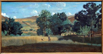 Un campo di grano nel Morvan nel 1842 da Jean Baptiste Camille Corot