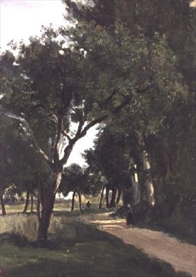 Viale nei boschi, vicino a Chaville, c.1824 da Jean Baptiste Camille Corot