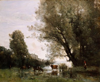 Sponde di uno stagno in Normandia da Jean Baptiste Camille Corot
