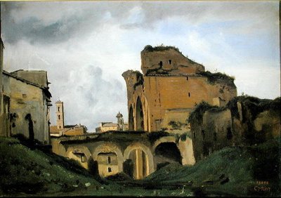 Basilica di Costantino, c.1826-27 da Jean Baptiste Camille Corot