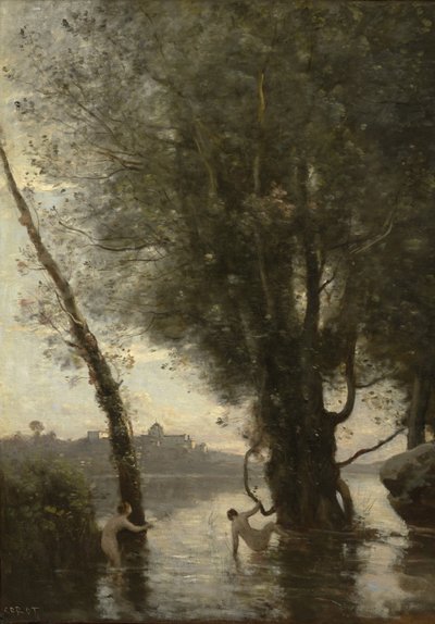 Bagnanti delle Isole Borromee, c.1865-70 da Jean Baptiste Camille Corot