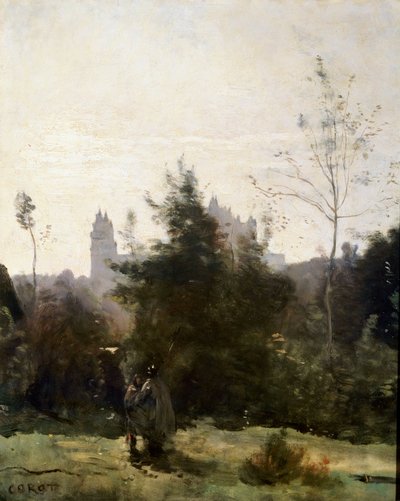 Château de Pierrefonds, 1860 da Jean Baptiste Camille Corot