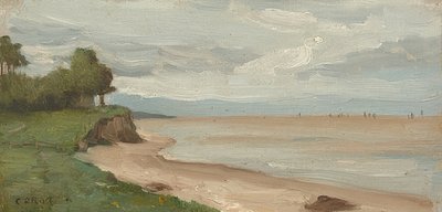 La spiaggia di Étretat da Jean Baptiste Camille Corot