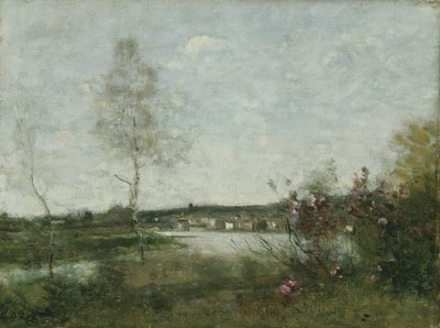 Vista lontana di Corbeil, mattina, c. 1870 da Jean Baptiste Camille Corot