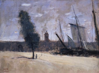 Dunkerque, Bastioni e Ingresso al Porto da Jean Baptiste Camille Corot
