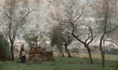 Francese: Le verger, vicino a Mantes da Jean Baptiste Camille Corot