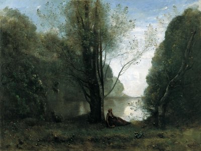 Francese: Solitude. Souvenir di Vigen, Limousin. Solitudine. Ricordo di Vigen, Limousin da Jean Baptiste Camille Corot