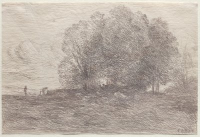 Gruppo di alberi, 1858 da Jean Baptiste Camille Corot