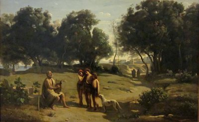 Omero e i pastori da Jean Baptiste Camille Corot