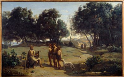 Omero e pastori da Jean Baptiste Camille Corot
