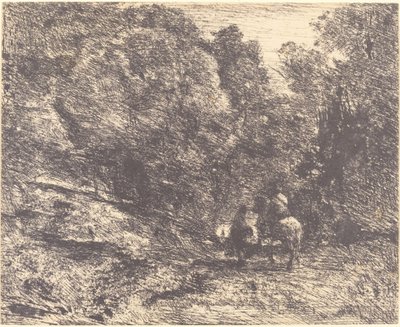 Cavaliere e Vagabondo nella Foresta da Jean Baptiste Camille Corot