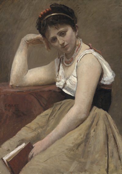 Lettura interrotta, c.1870 da Jean Baptiste Camille Corot