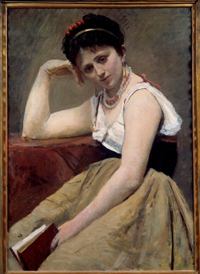 Lettura interrotta da Jean Baptiste Camille Corot