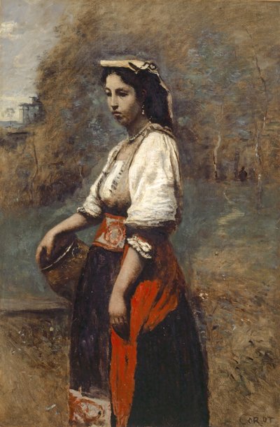 Donna italiana al pozzo da Jean Baptiste Camille Corot
