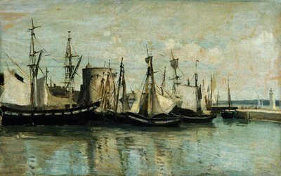 La Rochelle, ingresso al bacino di carenaggio da Jean Baptiste Camille Corot