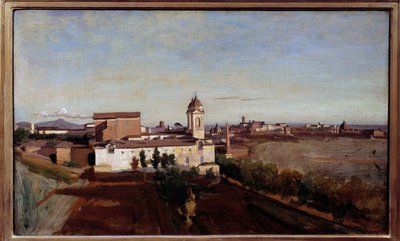 La Trinità dei Monti vista da Villa Medici da Jean Baptiste Camille Corot