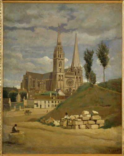 Cattedrale di Chartres ... da Jean Baptiste Camille Corot