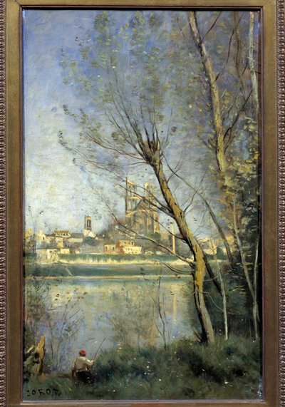 La cattedrale di Mantes (Mantes-la-Jolie Yvelines) da Jean Baptiste Camille Corot